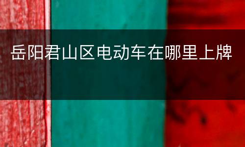 岳阳君山区电动车在哪里上牌