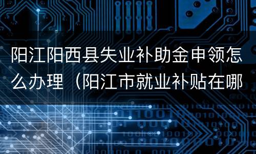 阳江阳西县失业补助金申领怎么办理（阳江市就业补贴在哪里申请）