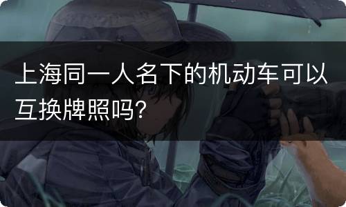 上海同一人名下的机动车可以互换牌照吗？