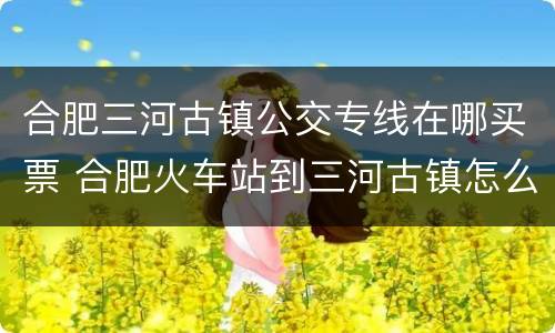 合肥三河古镇公交专线在哪买票 合肥火车站到三河古镇怎么坐公交车