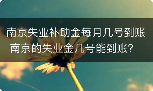 南京失业补助金每月几号到账 南京的失业金几号能到账?