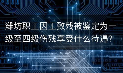 潍坊职工因工致残被鉴定为一级至四级伤残享受什么待遇？