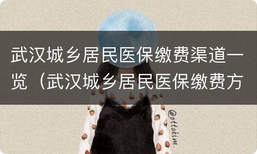 武汉城乡居民医保缴费渠道一览（武汉城乡居民医保缴费方式）