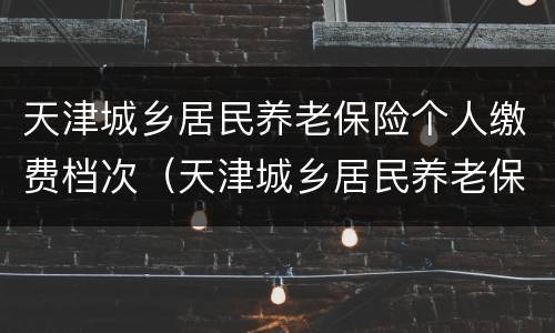 天津城乡居民养老保险个人缴费档次（天津城乡居民养老保险个人缴费档次划分）