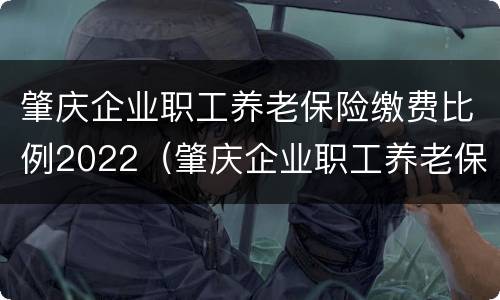 肇庆企业职工养老保险缴费比例2022（肇庆企业职工养老保险缴费比例2022多少）
