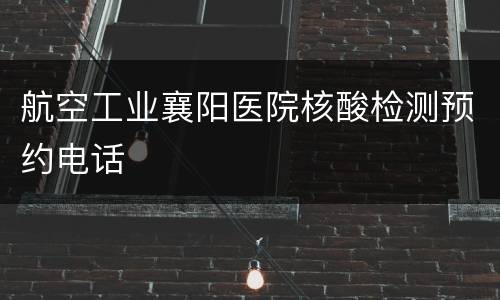 航空工业襄阳医院核酸检测预约电话