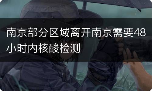 南京部分区域离开南京需要48小时内核酸检测