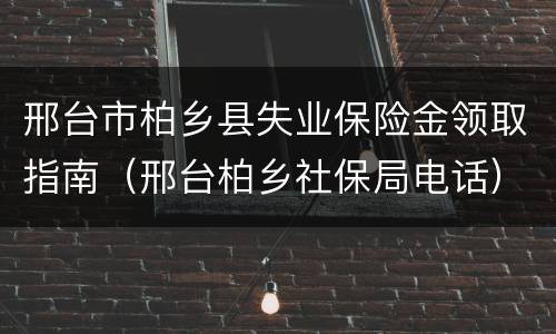 邢台市柏乡县失业保险金领取指南（邢台柏乡社保局电话）