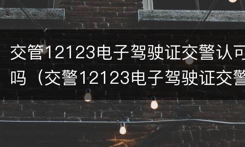 交管12123电子驾驶证交警认可吗（交警12123电子驾驶证交警查管用不）