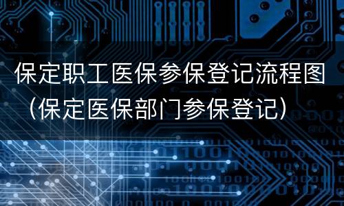 保定职工医保参保登记流程图（保定医保部门参保登记）