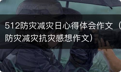 512防灾减灾日心得体会作文（防灾减灾抗灾感想作文）