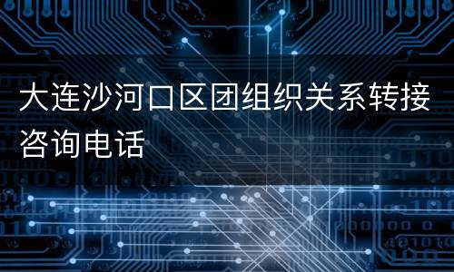 大连沙河口区团组织关系转接咨询电话