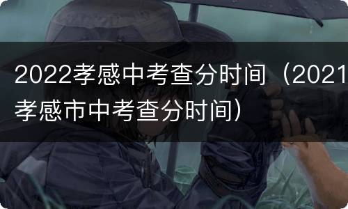 2022孝感中考查分时间（2021孝感市中考查分时间）