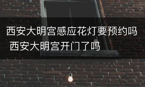 西安大明宫感应花灯要预约吗 西安大明宫开门了吗