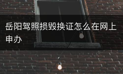 岳阳驾照损毁换证怎么在网上申办