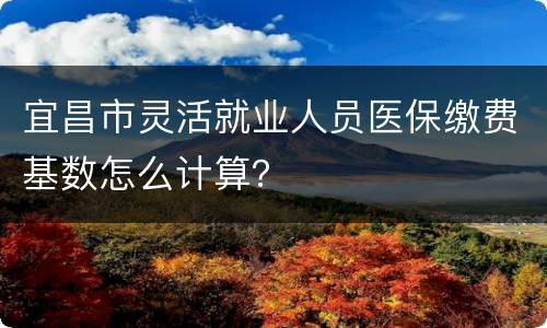 宜昌市灵活就业人员医保缴费基数怎么计算？