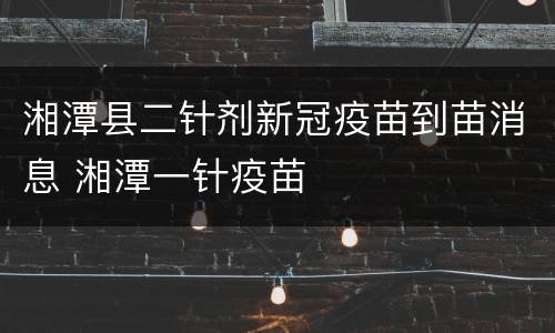 湘潭县二针剂新冠疫苗到苗消息 湘潭一针疫苗