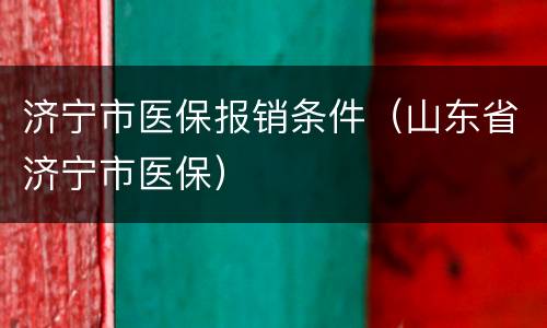 济宁市医保报销条件（山东省济宁市医保）