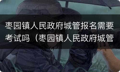 枣园镇人民政府城管报名需要考试吗（枣园镇人民政府城管报名需要考试吗多少钱）