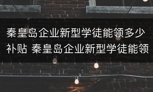 秦皇岛企业新型学徒能领多少补贴 秦皇岛企业新型学徒能领多少补贴钱