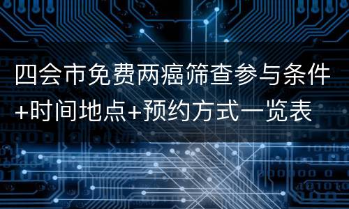四会市免费两癌筛查参与条件+时间地点+预约方式一览表