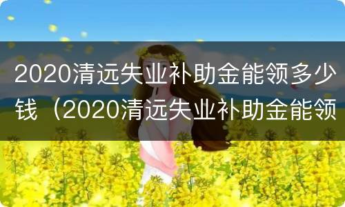 2020清远失业补助金能领多少钱（2020清远失业补助金能领多少钱一个月）