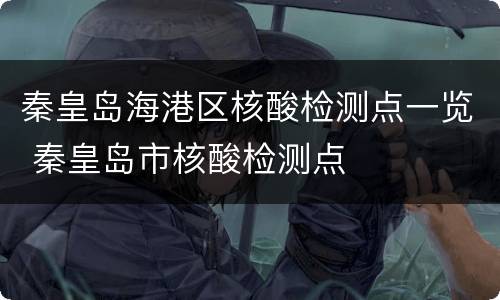 秦皇岛海港区核酸检测点一览 秦皇岛市核酸检测点