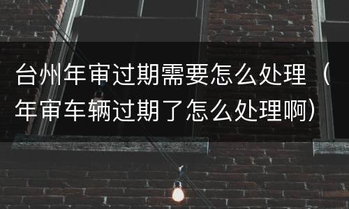 台州年审过期需要怎么处理（年审车辆过期了怎么处理啊）