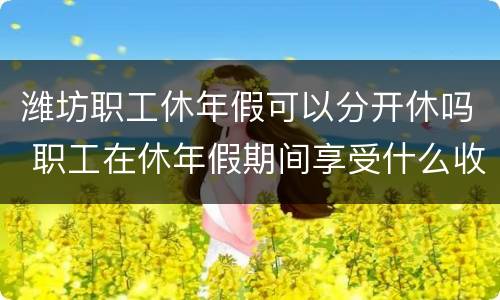 潍坊职工休年假可以分开休吗 职工在休年假期间享受什么收入