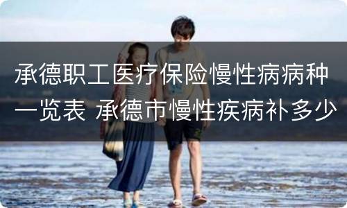 承德职工医疗保险慢性病病种一览表 承德市慢性疾病补多少钱