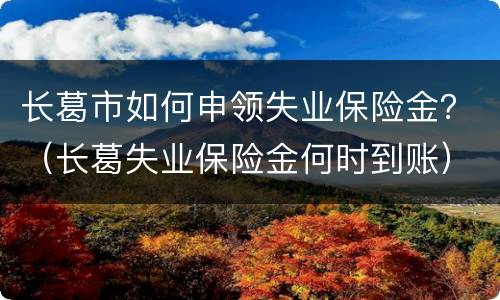 长葛市如何申领失业保险金？（长葛失业保险金何时到账）