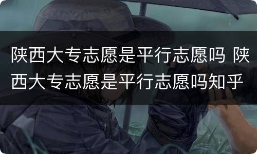 陕西大专志愿是平行志愿吗 陕西大专志愿是平行志愿吗知乎