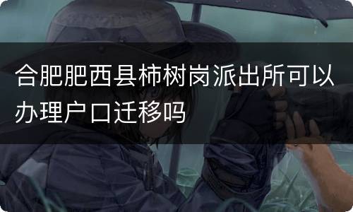 合肥肥西县柿树岗派出所可以办理户口迁移吗