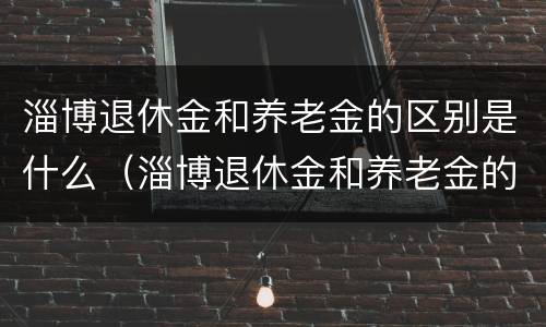 淄博退休金和养老金的区别是什么（淄博退休金和养老金的区别是什么呢）