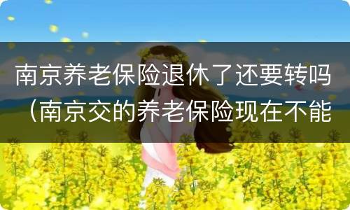 南京养老保险退休了还要转吗（南京交的养老保险现在不能转别的地方了）