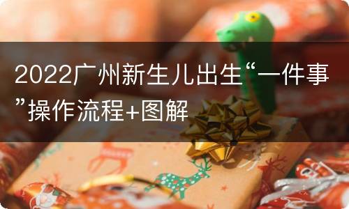 2022广州新生儿出生“一件事”操作流程+图解