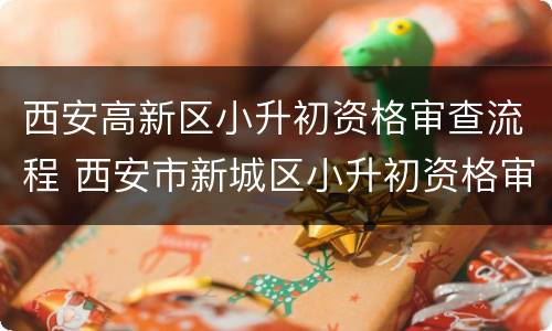 西安高新区小升初资格审查流程 西安市新城区小升初资格审核点
