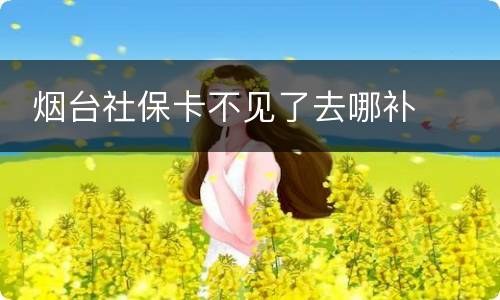  烟台社保卡不见了去哪补