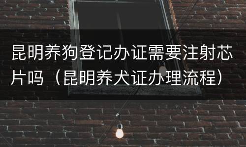 昆明养狗登记办证需要注射芯片吗（昆明养犬证办理流程）