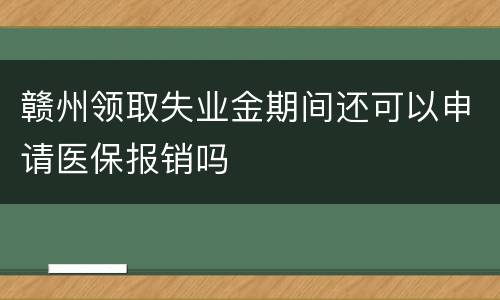 赣州领取失业金期间还可以申请医保报销吗