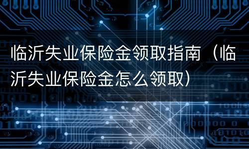 临沂失业保险金领取指南（临沂失业保险金怎么领取）