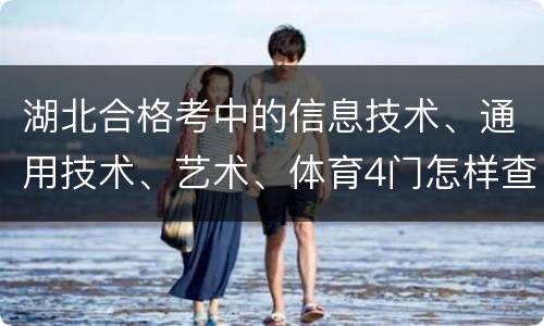 湖北合格考中的信息技术、通用技术、艺术、体育4门怎样查询？