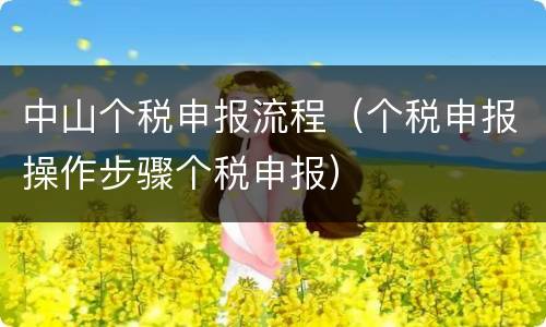 中山个税申报流程（个税申报操作步骤个税申报）