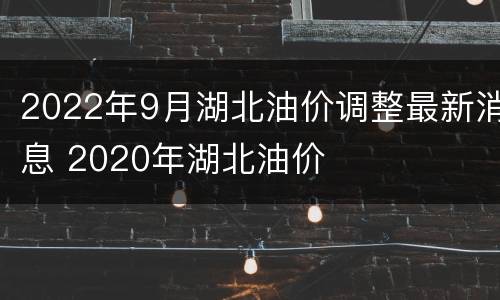 2022年9月湖北油价调整最新消息 2020年湖北油价