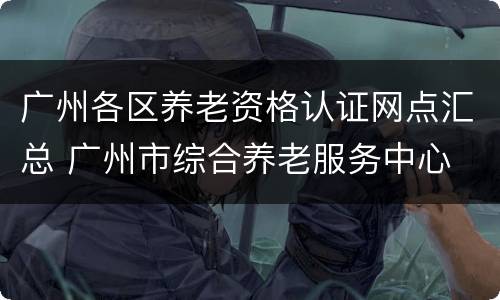 广州各区养老资格认证网点汇总 广州市综合养老服务中心
