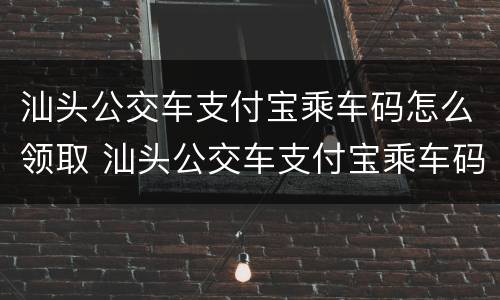汕头公交车支付宝乘车码怎么领取 汕头公交车支付宝乘车码怎么领取发票