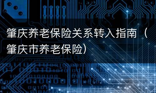 肇庆养老保险关系转入指南（肇庆市养老保险）