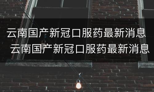 云南国产新冠口服药最新消息 云南国产新冠口服药最新消息价格