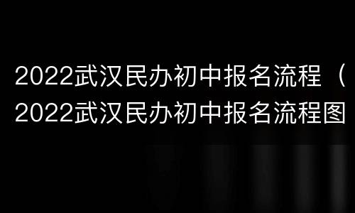 2022武汉民办初中报名流程（2022武汉民办初中报名流程图）