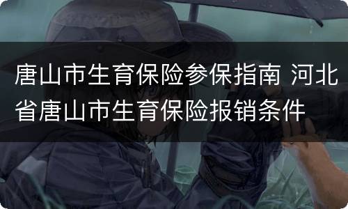 唐山市生育保险参保指南 河北省唐山市生育保险报销条件